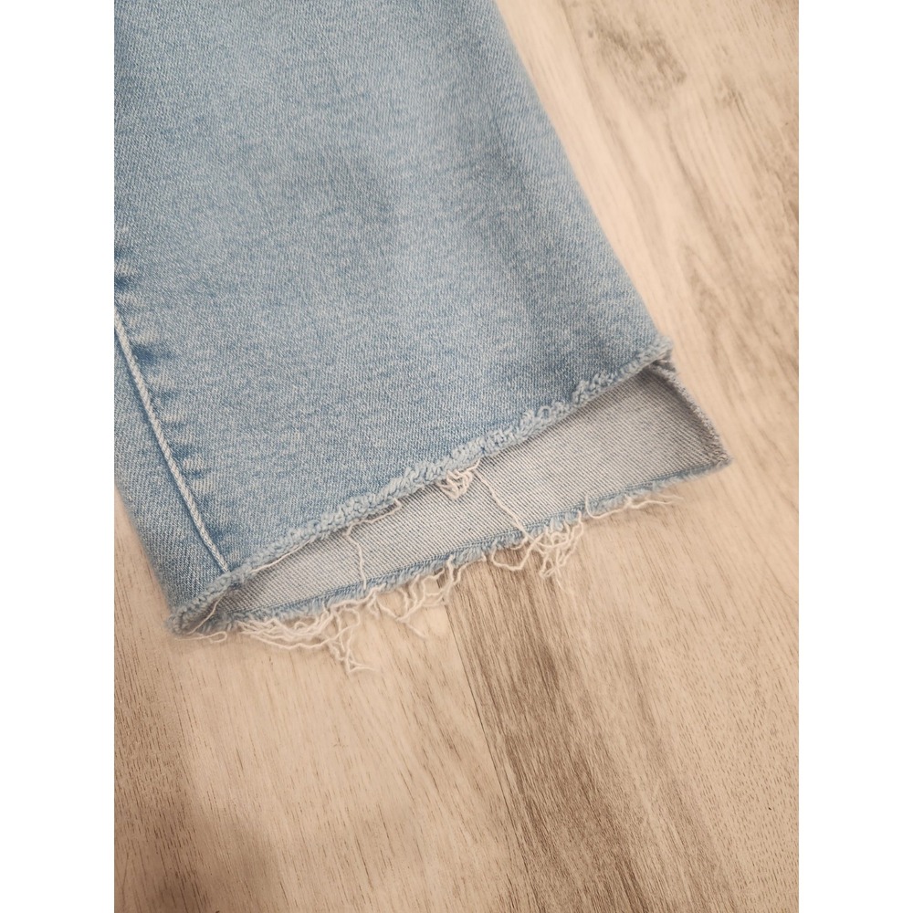 Mother The Insider Crop Step Fray Denim Jeans Womens 30 Blue Limited Edition - Picture 5 of 12